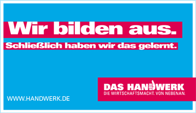Wir bilden aus! Wir bilden aus!